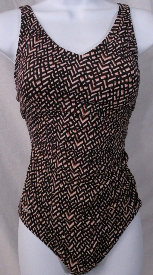 speedo image one piece. NEW Speedo Womens One Piece Swimsuit Brown Beige Size 6