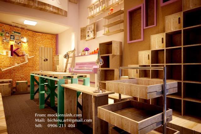 Mộc Kiến Xinh chuyên thiết kế - thi công nội thất Shop - Showroom, cafe, nhà ở - 16