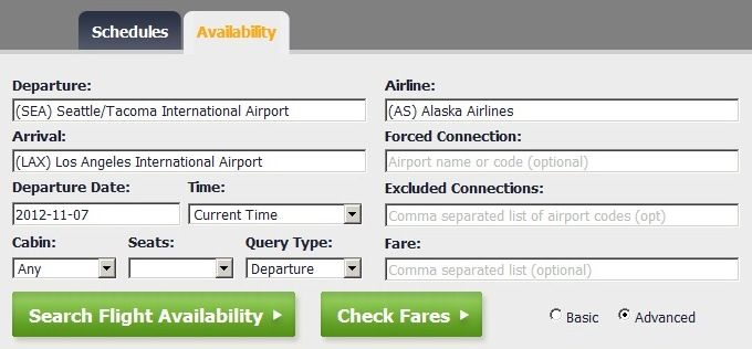 airline fare class availability
