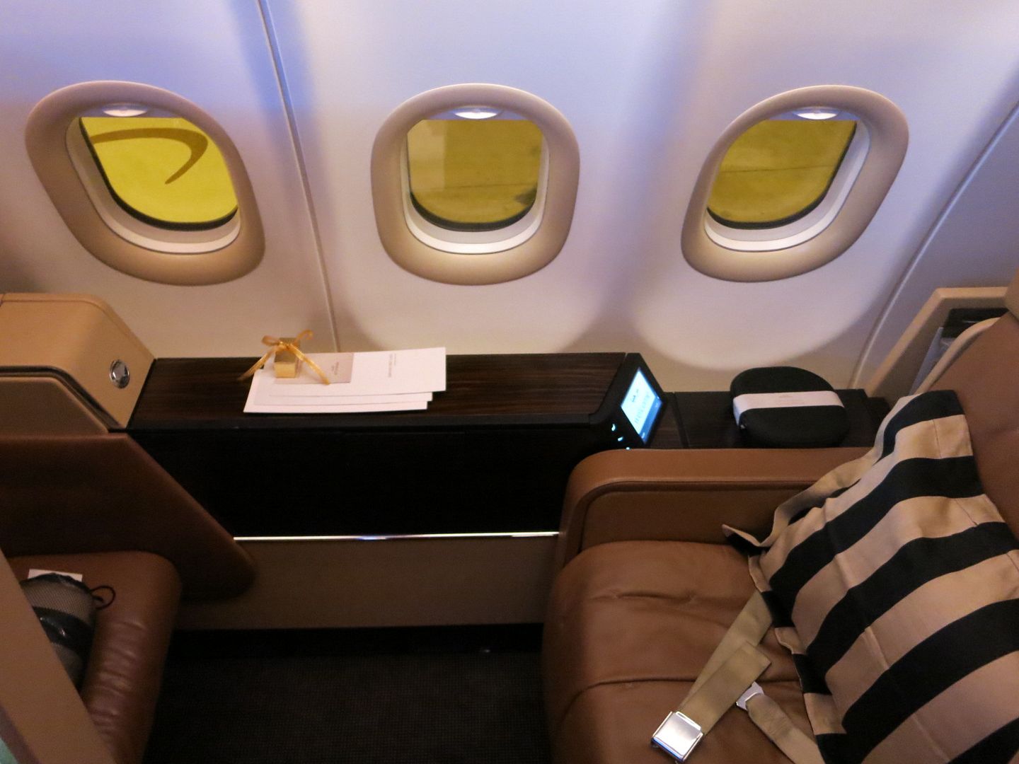 Etihad First Class cabin IAD-AUH