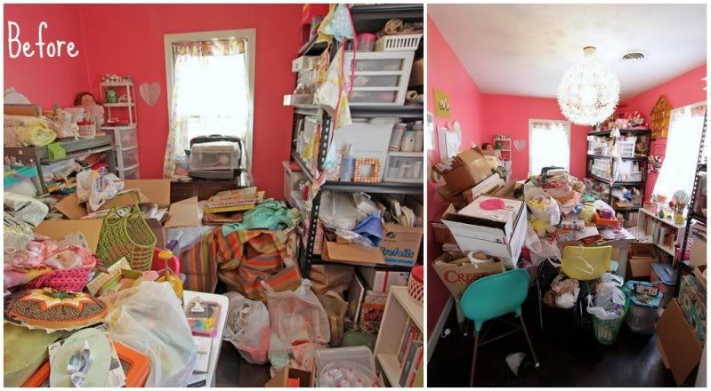 Pretty Things - Crafytminx's craft room before & after