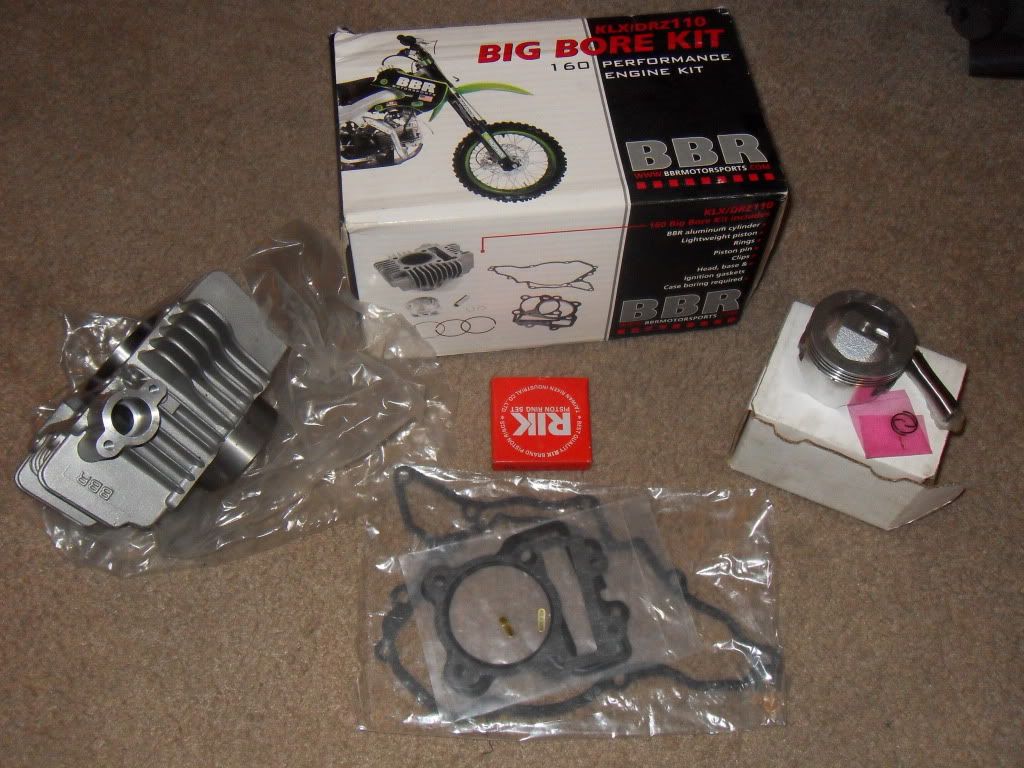 klx 110 bbr 160 cc big bore kit new