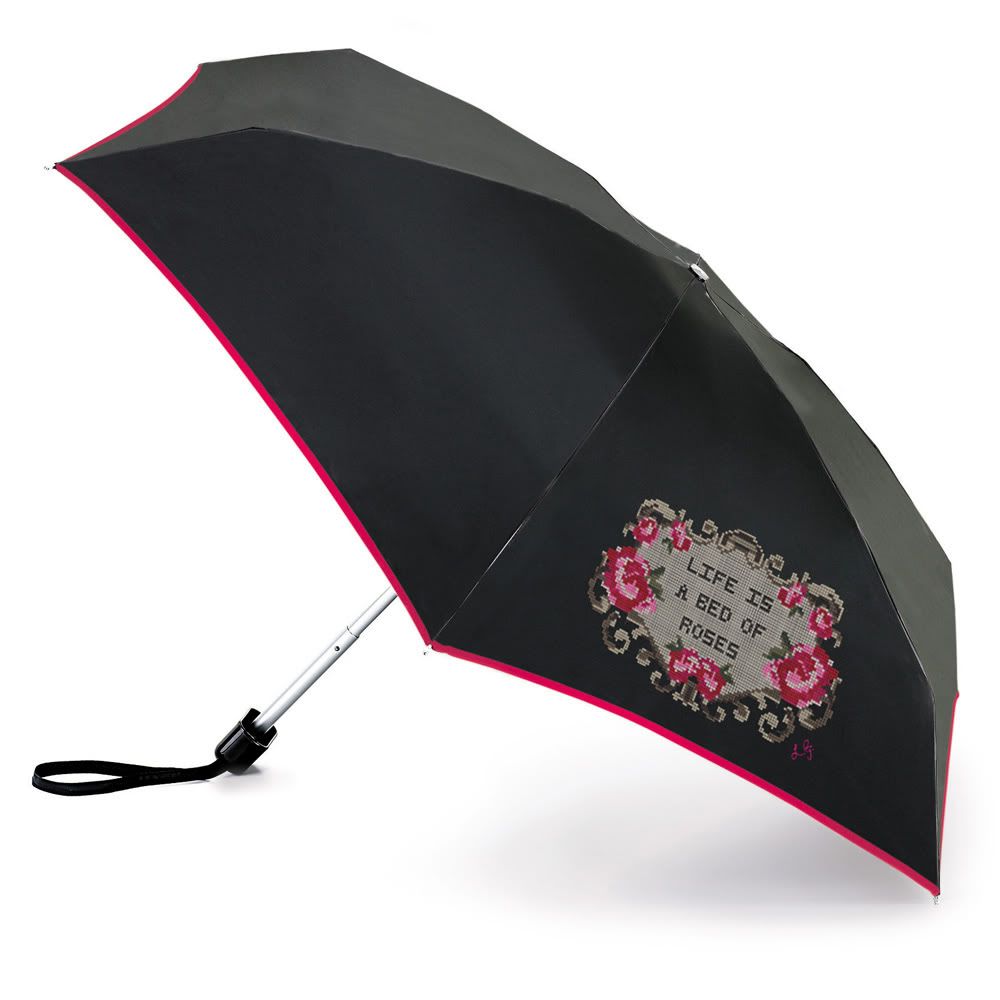 Details about Lulu Guinness Bed of Roses Tiny Umbrella by Fulton BNWT