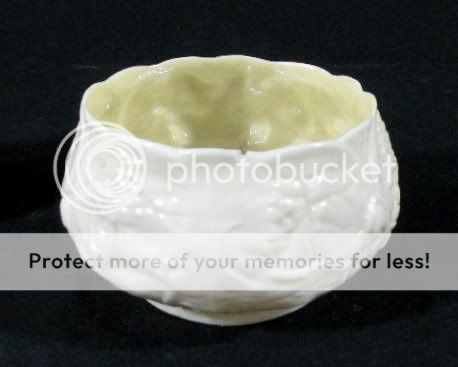 Belleek China Lotus Sugar Bowl Cream Fourth Mark Green  