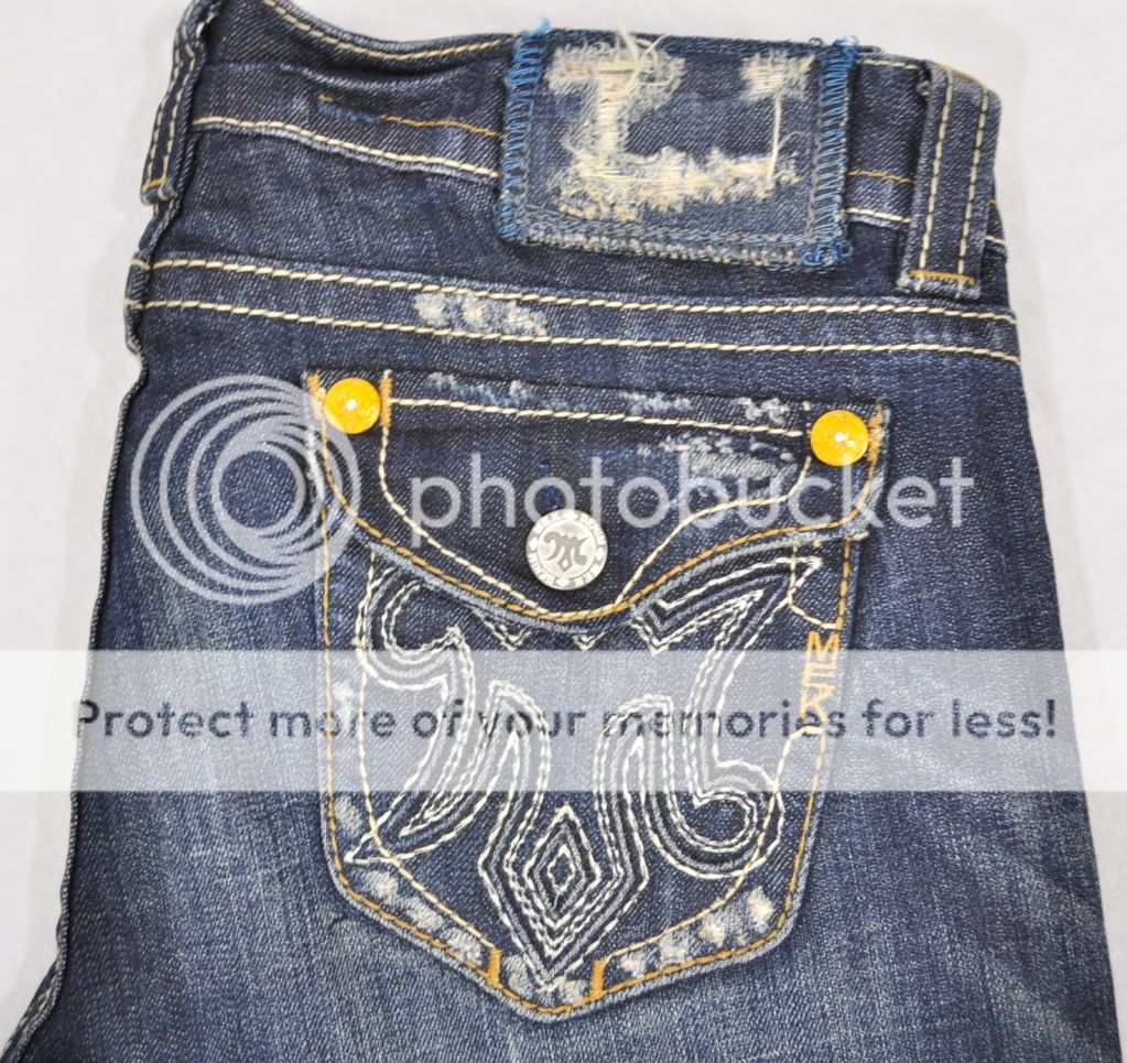 MEK Oaxaca Womens Bootcut Designer Jeans Dark Blue Size 30x34