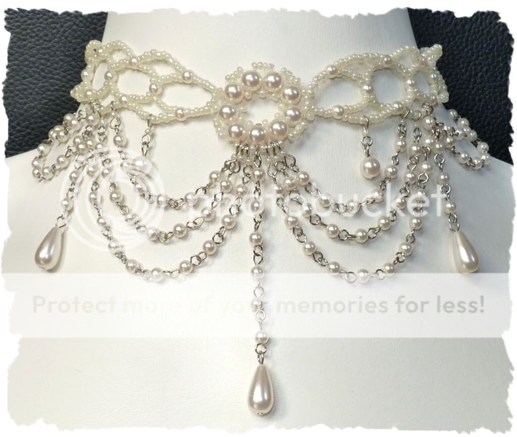 NEW Imitation Pearl Victorian Choker Drops Swags Bridal/Wedding  