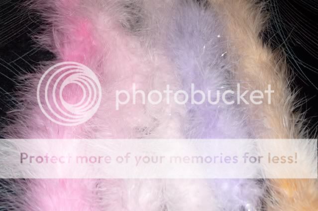 Custom Satin Organza Hair Bow Marabou Feather Puff NEW  