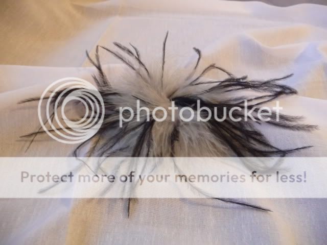 beautiful stylish hand made ostrich feather flower lapel pin