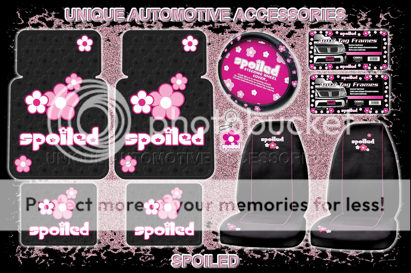   steering wheel cover 2 seat covers 1 key chain 2 license plate frames